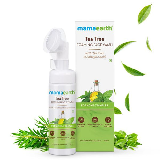 Mamaearth Tea Tree Foaming Face Wash: Tea Tree & Salicylic Acid, 150