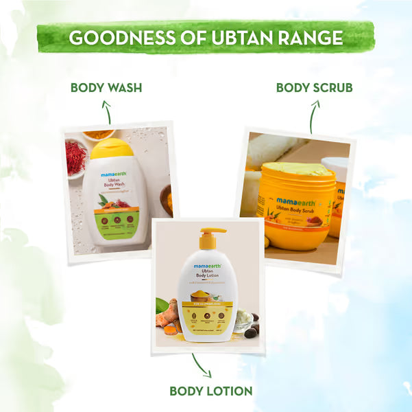 Mamaearth Ubtan Body Lotion: Turmeric & Kokum Butter, 400 ml