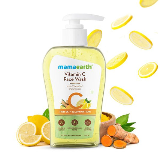 Mamaearth Vitamin C FaceWash: Vitamin C & Turmeric, 250