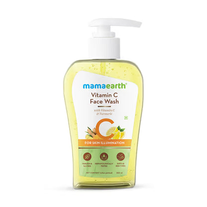 Mamaearth Vitamin C Face Wash: Vitamin C & Turmeric, 250 ml