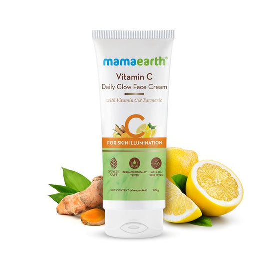 Mamaearth Vitamin C Daily Glow Face Cream: Vitamin C & Turmeric, 80