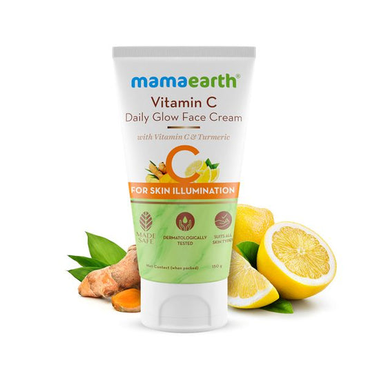 Mamaearth Vitamin C Daily Glow Face Cream: Vitamin C & Turmeric, 150