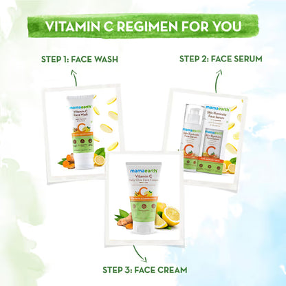 Mamaearth Vitamin C Daily Glow Face Cream: Vitamin C & Turmeric, 150 g