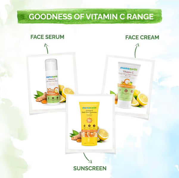 Mamaearth Vitamin C Daily Glow Sunscreen: 50 g