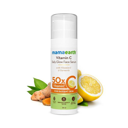 Mamaearth Vitamin C Daily Glow FaceSerum: 50x Vitamin C, 30