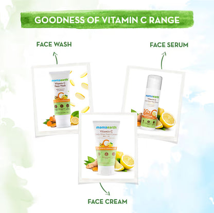 Mamaearth Vitamin C Daily Glow FaceSerum: 50x Vitamin C, 30 ml